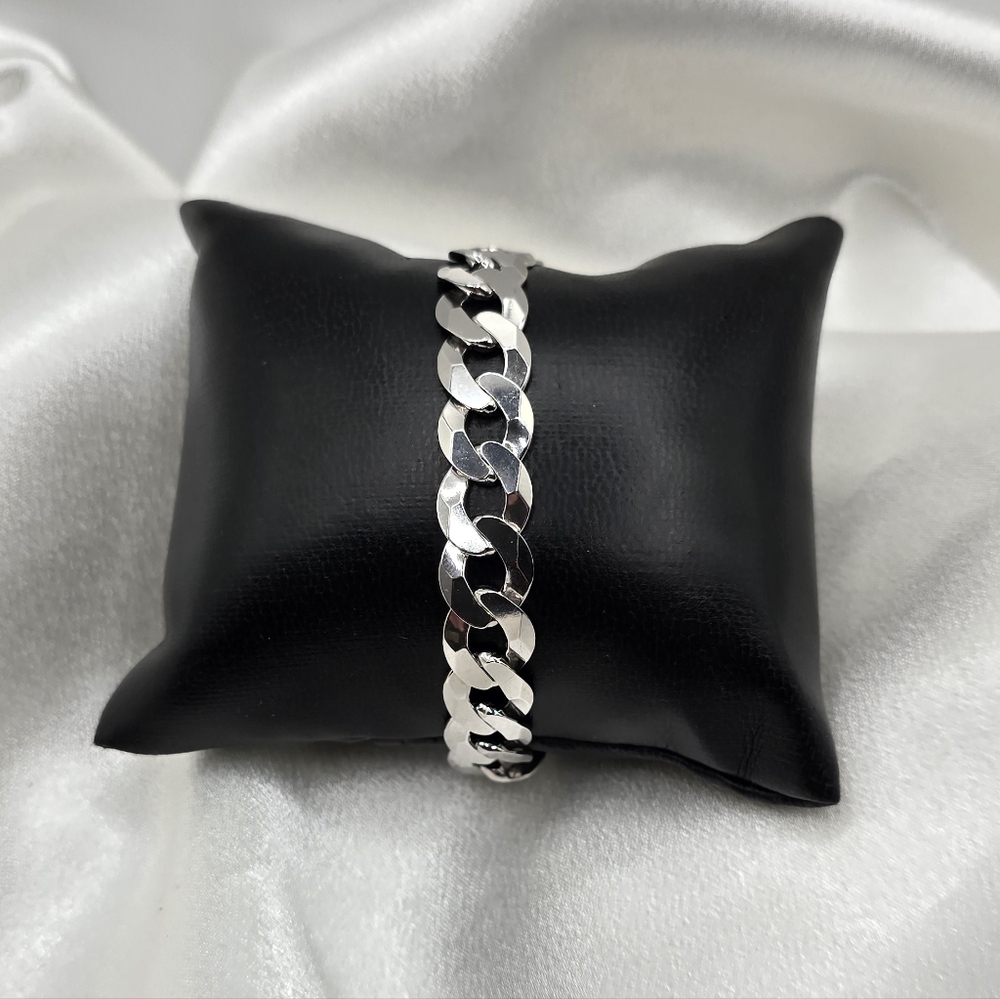 Sterling Silver 925 Cuban Chain Bracelet - Picture 1 of 7